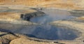 Big hole with hot mud - Myvatn area, Iceland. Royalty Free Stock Photo