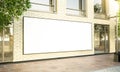 big horizontal poster on the street Royalty Free Stock Photo