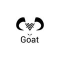 big horn goat logo design, fighting goat