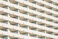 Big hotel or apartment building facade   balcony pattern Royalty Free Stock Photo