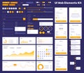 Big, huge, enhanced ui kit for web design Royalty Free Stock Photo