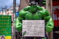 A big Hulk statue was used for promotion work