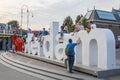 Big I Am Amsterdam letters at National Museum Amsterdam - AMSTERDAM - THE NETHERLANDS - JULY 20, 2017