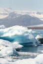 Big icebergs in lake jokulsarlon, ijsland