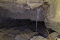 Big Icicle At Front of Lava Tube Cave