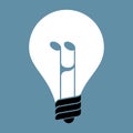 Big idea concept design, music symbol in light bulb. Royalty Free Stock Photo