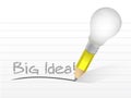 Big idea light bulb pencil concept illustration Royalty Free Stock Photo