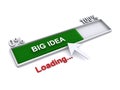 Big idea loading on white