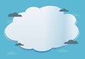 Big idea cloud paper cut simple background