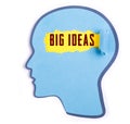 Big ideas word in the person head Royalty Free Stock Photo