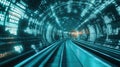 big illuminating data tunnel Royalty Free Stock Photo