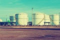 Big Industrial oil tanks Royalty Free Stock Photo