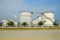 Big Industrial oil tanks Royalty Free Stock Photo