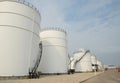 Big Industrial oil tanks Royalty Free Stock Photo