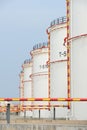 Big Industrial oil tanks Royalty Free Stock Photo