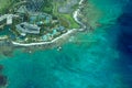 Big Island aerial shot - beach hotel