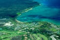 Big Island aerial shot - coastal golf course Royalty Free Stock Photo