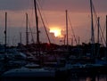 Big Island Marina Sunset Royalty Free Stock Photo