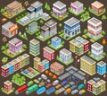 Big isometric set of buildings and houses