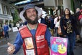 Big Issue salesman Royalty Free Stock Photo