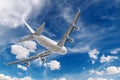 big jet plane flying Royalty Free Stock Photo