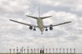 Big jet plane landing Royalty Free Stock Photo