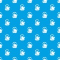 Big kettle pattern vector seamless blue