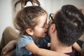 Big kiss for Daddy Royalty Free Stock Photo