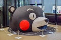 A big Kumamon decoration at kumamoto station in japan