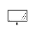 big lcd tv with remote control icon