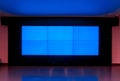 Big LED Television blue monitor texture in the room