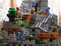 big lego constructor in the style of minecraft, players\' adventures