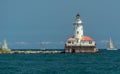 Big light house on a Michigan Lake Royalty Free Stock Photo