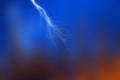 Big lightning on the sky. Dramatic nature force background