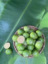 The big lime Sour green fruit with health benefit Royalty Free Stock Photo