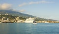 Big liner in port, Yalta Royalty Free Stock Photo