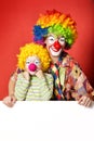 Big and little funny clowns