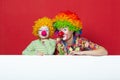 Big and little funny clowns photo