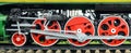 Big loco wheels panorama Royalty Free Stock Photo