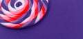 Big lollipop on solid ultra violet background