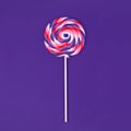Big lollipop on solid ultra violet background