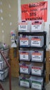 Big Lots 2017 retail discount store interior hazmat stand