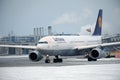 Lufthansa jet doing taxi in Munchen Airport