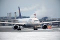 Lufthansa jet doing taxi in Munchen Airport