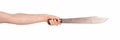 Big machete in hand Royalty Free Stock Photo