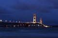 Big Mackinac Bridge Night Royalty Free Stock Photo