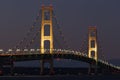 Big Mackinac Bridge Night Royalty Free Stock Photo