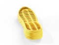 Big male and small baby sneaker shoes outsole view, isolated, on white background 3d render