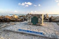 Big marker stone at Cape AgulhasCape of the Needles,South Africa,southernmost point of the African continent Royalty Free Stock Photo