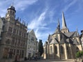 Big market square with the Willibrordi cathedral Royalty Free Stock Photo